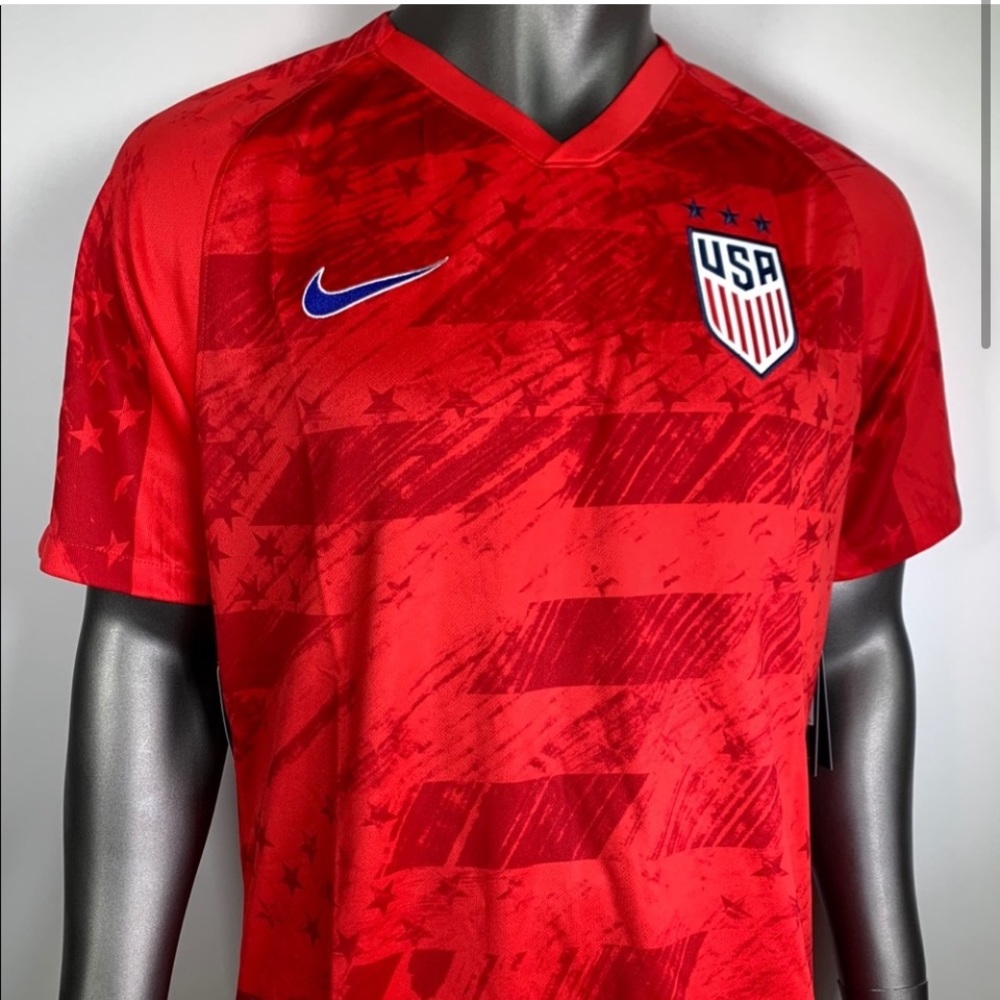 Men's Nike USMNT Stadium Away Red Jersey - Medium